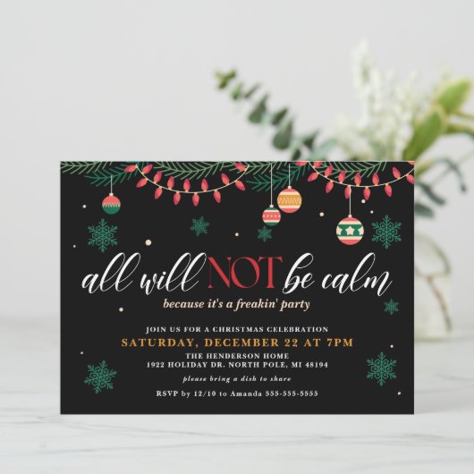 すべてが穏やかなクリスマスおもしろい招待状ではない 招待状 (スタンド正面)