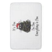 すべてが素晴らしクリスマス素晴らしライトブラック バスマット (正面縦)