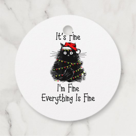 すべてが素晴らしクリスマス素晴らしライトブラック フェイバータグ (裏面)