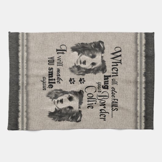 すべてが縁ど失敗した場合にアートを引用文 キッチンタオル (横)