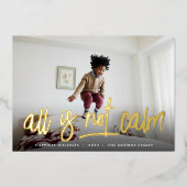 すべてが落ち着いていない |かわいいフルフォト 箔シーズンカード (正面)