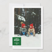 すべてが輝く ボールドグリーン チェック柄のお祭りデザイン シーズンカード (正面)