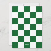 すべてが輝く　大胆な緑のチェック柄　お祭り気分 シーズンカード (裏面)