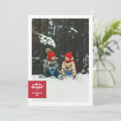 すべてが輝く　大胆な赤のチェック柄　お祭り気分 シーズンカード (スタンド正面)