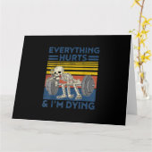 すべてが重量挙げに傷つくネスジムの贈り物 カード (黄色い花)