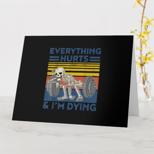 すべてが重量挙げに傷つくネスジムの贈り物 カード (黄色い花)