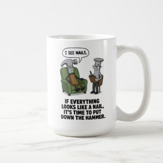 すべてが釘に見えるマグカップ コーヒーマグカップ