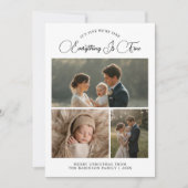 すべてが順調なコージーな家族の写真カード シーズンカード (正面)