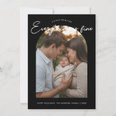 すべてが順調 かわいい家族のホリデーカード シーズンカード (正面)