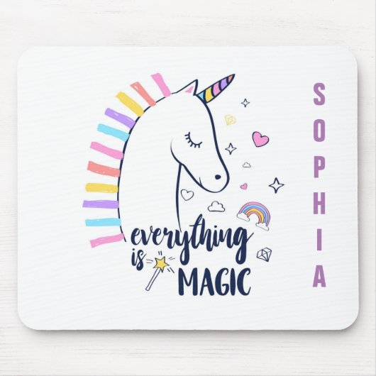 すべてが魔法のユニコーン マウスパッド (正面)