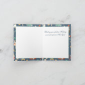 すべてくるみ割り金ゴールドメリークリスマスブルー シーズンカード (内部)