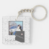 すべてここに始まった，アリゾナ，写真ハート キーホルダー (裏面)