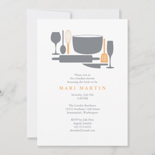 すべてしかし流しのブライダルシャワーの招待状 招待状 (正面)