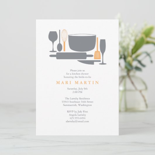 すべてしかし流しのブライダルシャワーの招待状 招待状 (スタンド正面)