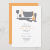 すべてしかし流しのブライダルシャワーの招待状 招待状 (正面/裏面)