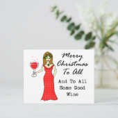 すべてとすべてのよいワインへのメリークリスマス シーズンポストカード (スタンド正面)