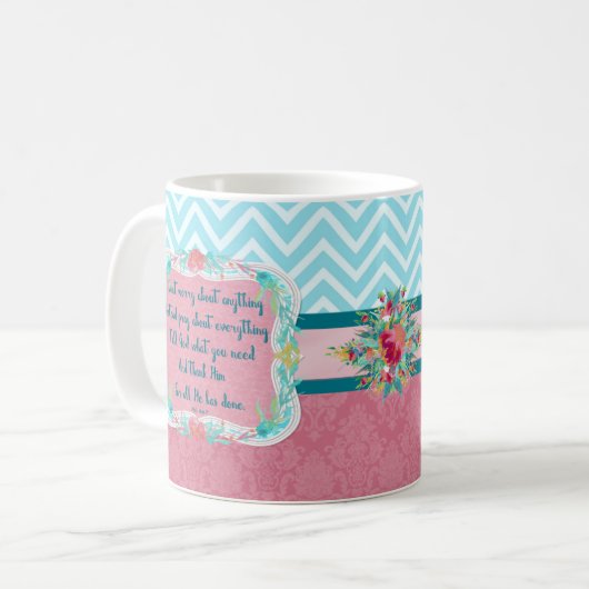 すべてについてDanaのマグを祈って下さい コーヒーマグカップ (正面左)