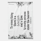 すべてには季節の聖書の聖句がある キッチンタオル (縦)