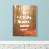 すべてには季節の聖書の聖句がある キャンバスプリント (インサイチュ (ウッドフロア))