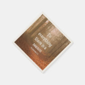 すべてには季節の聖書の聖句がある スタンダードカクテルナプキン (角)