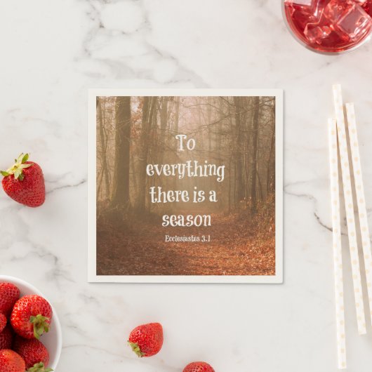 すべてには季節の聖書の聖句がある スタンダードカクテルナプキン (インサイチュ)