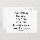 すべてには季節の聖書の聖句がある ポストカード (正面/裏面)