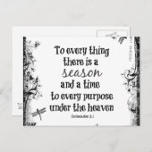 すべてには季節の聖書の聖句がある ポストカード (正面/裏面)