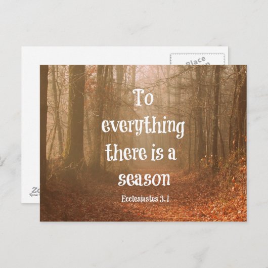 すべてには季節の聖書の聖句がある ポストカード (正面/裏面)