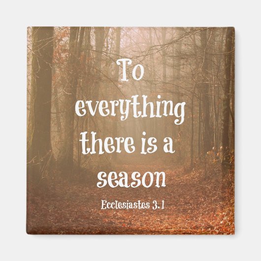 すべてには季節の聖書の聖句がある マグネット (正面)