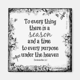 すべてには季節の聖書の聖句がある マグネット