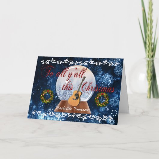すべてに青いクリスマスのナッシュビルこのカード- シーズンカード (正面)