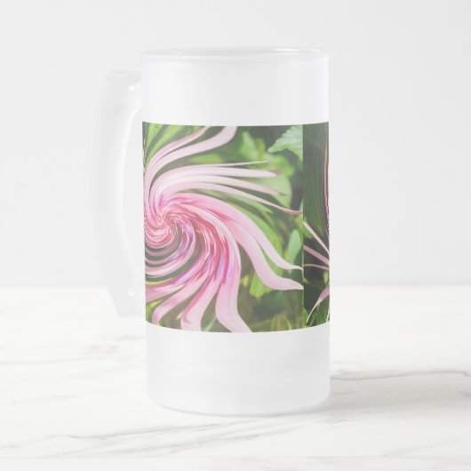 すべてねじれた曇りグラスビアマグ フロストグラスビールジョッキ (正面左)