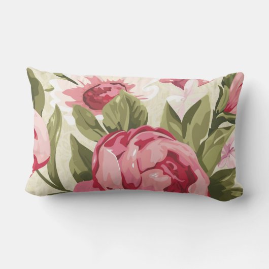 すべてのあなたのハートのピンクのバラを持つ主で信頼して下さい ランバークッション (裏面)