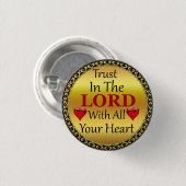 すべてのあなたのハートの諺3.5を用いる主で信頼して下さい 缶バッジ (正面&裏面)