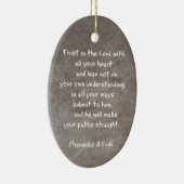 すべてのあなたのハートの…諺3を用いる主で信頼して下さい セラミックオーナメント (右)