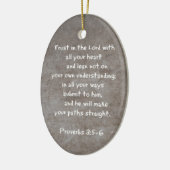 すべてのあなたのハートの…諺3を用いる主で信頼して下さい セラミックオーナメント (左)