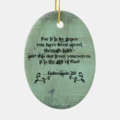 すべてのあなたのハートの…諺3を用いる主で信頼して下さい セラミックオーナメント (裏面)