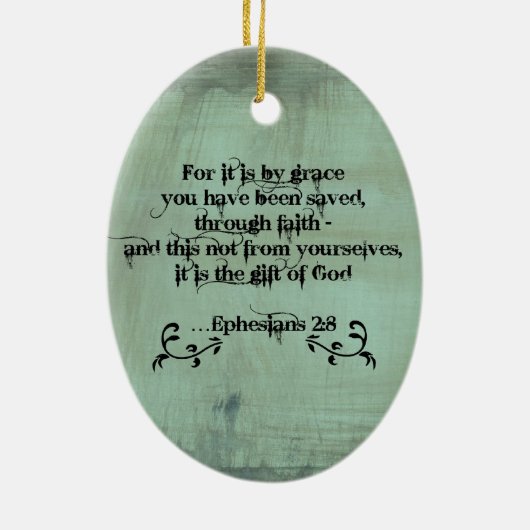 すべてのあなたのハートの…諺3を用いる主で信頼して下さい セラミックオーナメント (裏面)