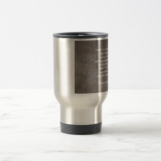 すべてのあなたのハートの…諺3を用いる主で信頼して下さい トラベルマグ (中央)