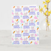 すべてのうさぎたちにイースターの喜びを カード (黄色い花)