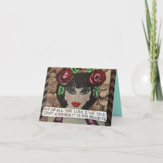 すべてのうそNotecardの私はちょうどからかうことがあることを言いました カード