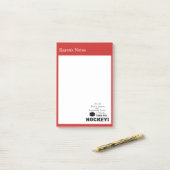 すべてのおもしろいとゲーム…じゃあホッケーだ！ ポストイット (デスク上)