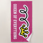 すべてのおもしろいな女王彼女のためのビーチタオルのギフト ビーチタオル (正面)