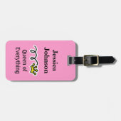 すべてのおもしろいな旅行荷物のラベル|の女王 ラゲッジタグ (正面横)