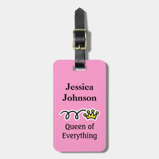 すべてのおもしろいな旅行荷物のラベル|の女王 ラゲッジタグ (正面縦)