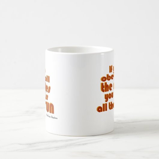 すべてのおもしろいを恋しく思って下さい! コーヒーマグカップ (中央)