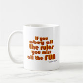 すべてのおもしろいを恋しく思って下さい! コーヒーマグカップ (左)