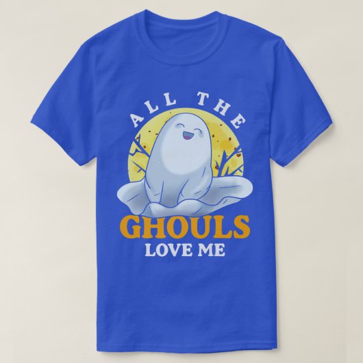 すべてのおもしろいグール私を愛かわいい幽霊ハロウィー Tシャツ (デザイン正面)
