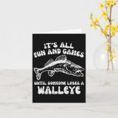 すべてのおもしろいゲームは私を失うまでおもしろい魚釣り カード (黄色い花)