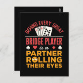 すべてのおもしろいブリッジ素晴らし選手のパートナーの背後 ポストカード (正面/裏面)